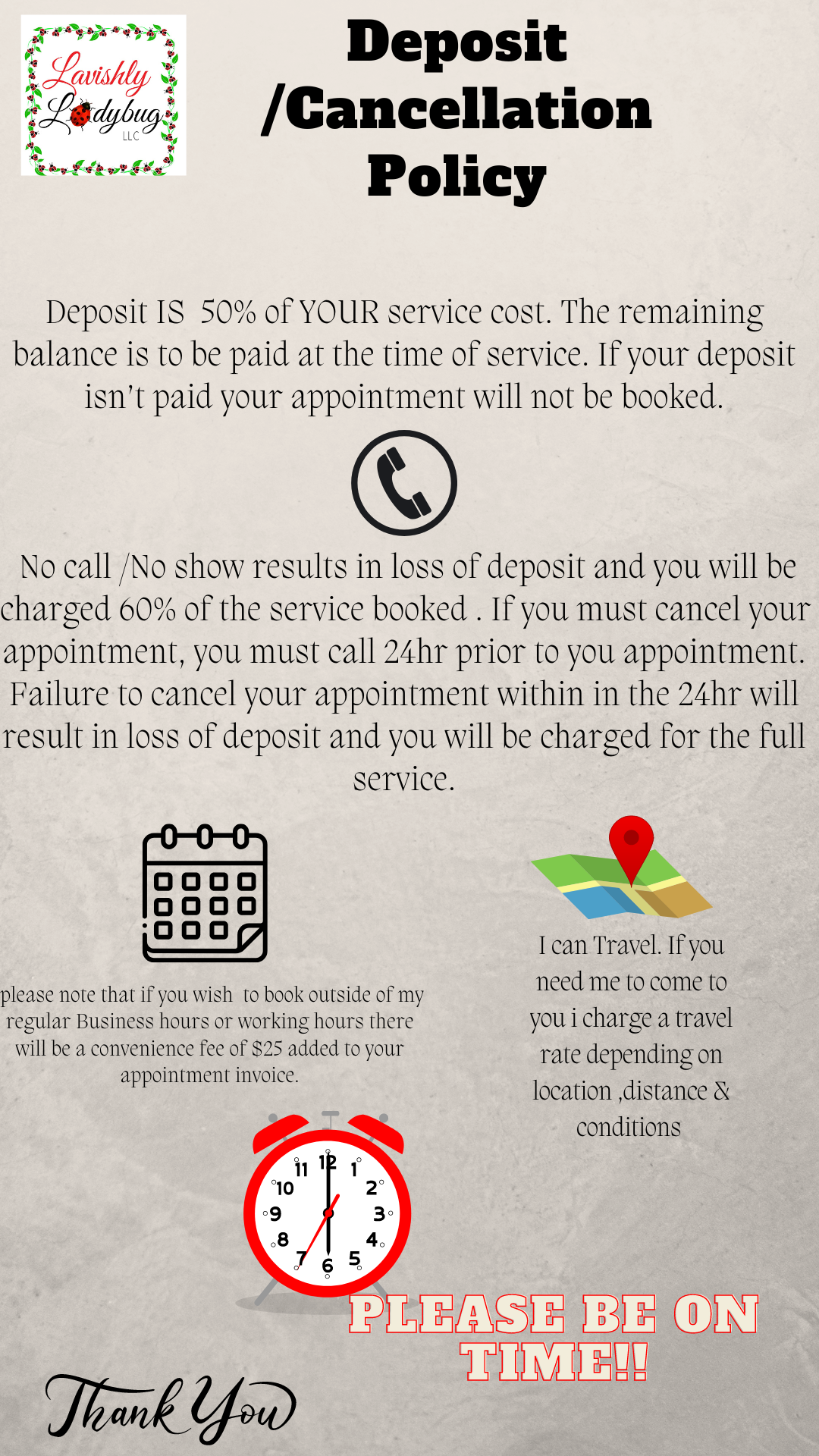 Please read before booking your Appointment